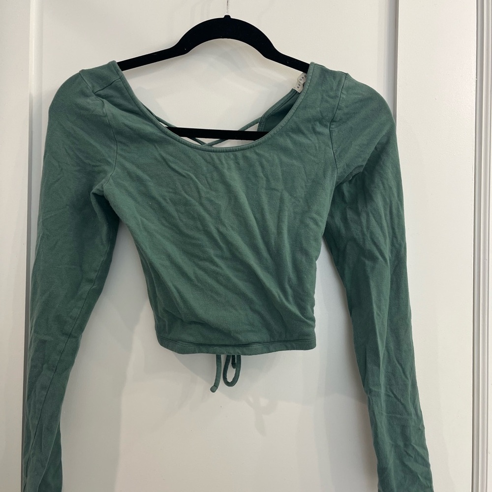 Long sleeve top with open back
